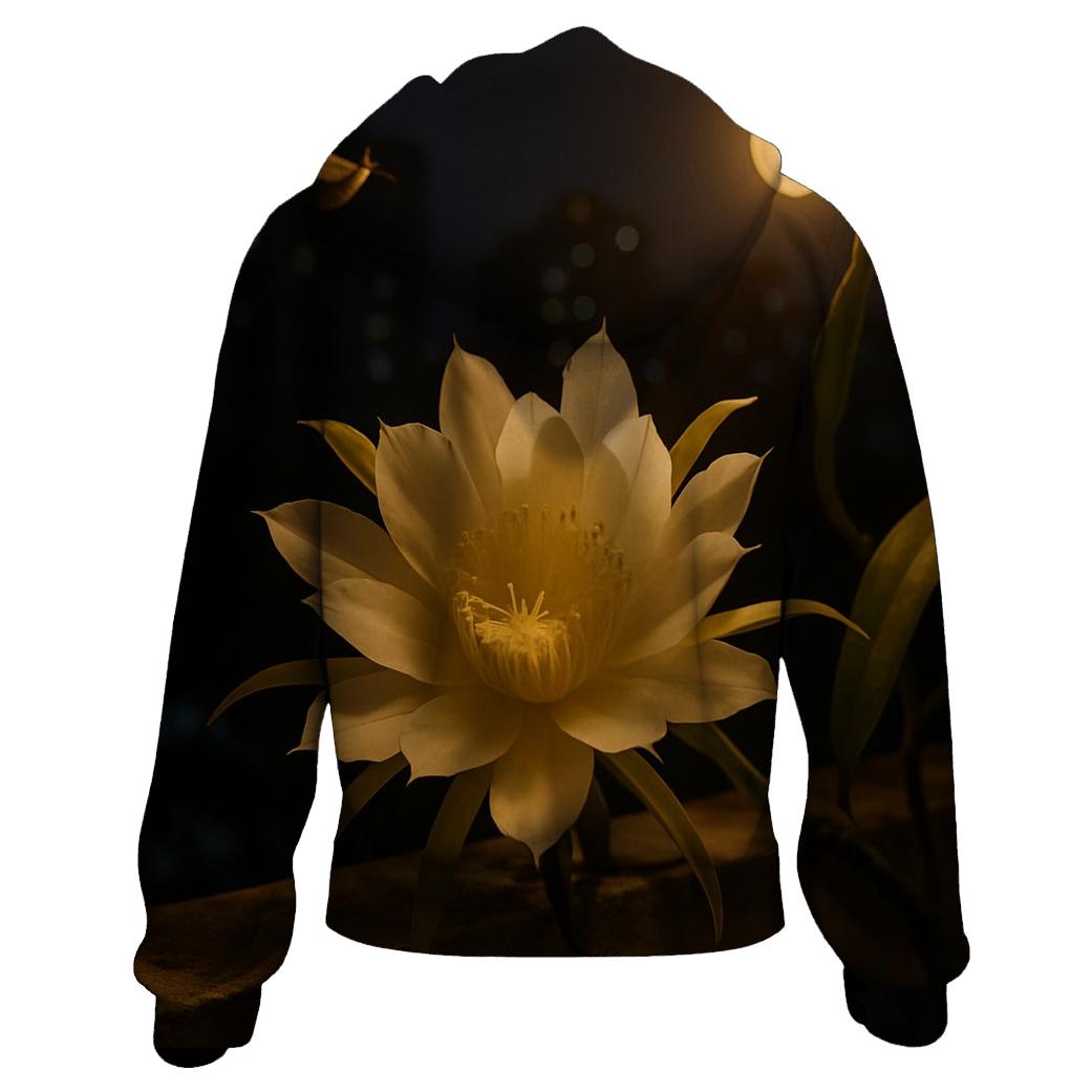 Night Blooming Cereus On Balcony Rail hoodie trends