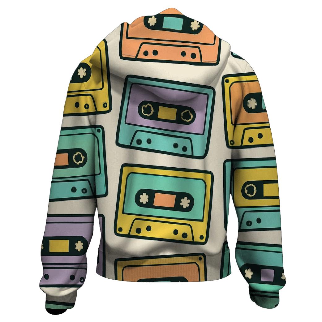 Cassette Mixtape Mosaic hoodie trends