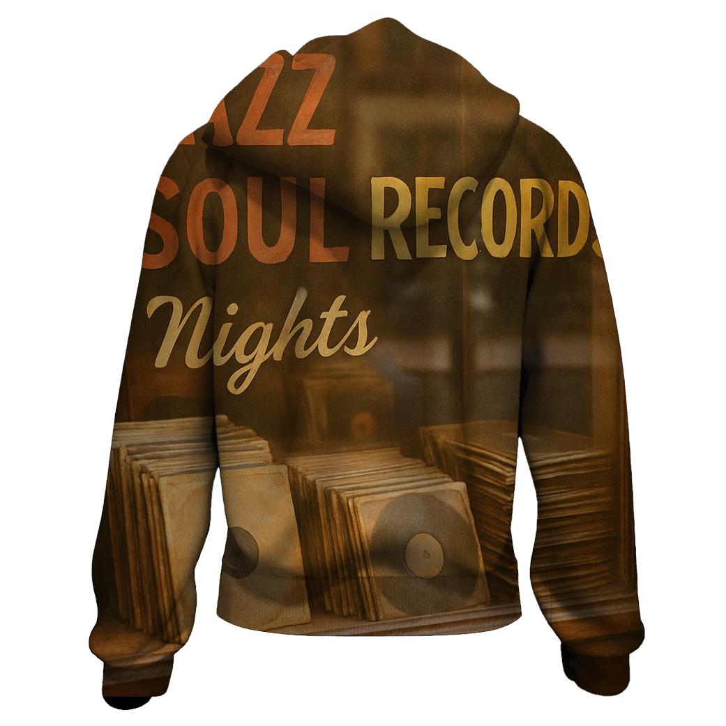 Vintage Record Store Window Display hoodie designs