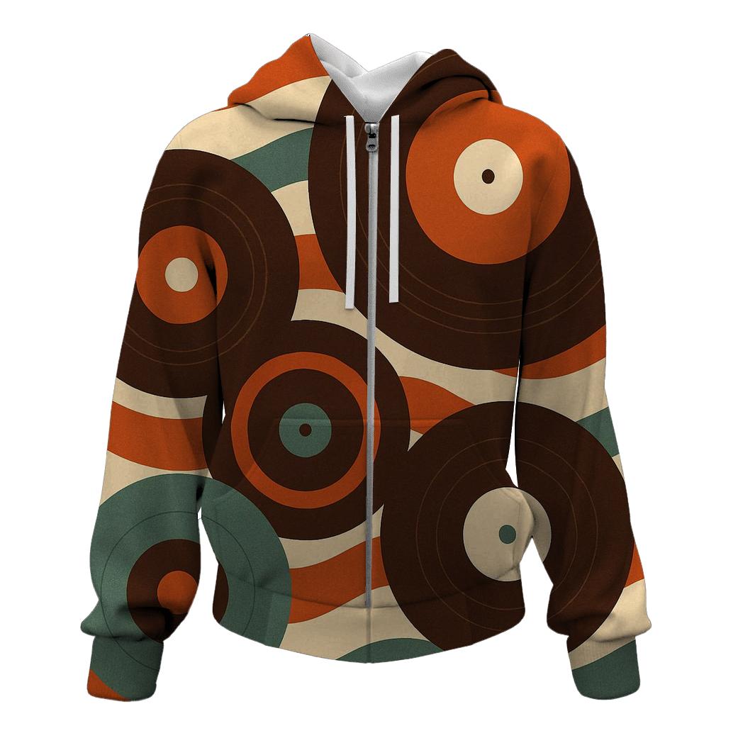 Retro Record Waves premium hoodies
