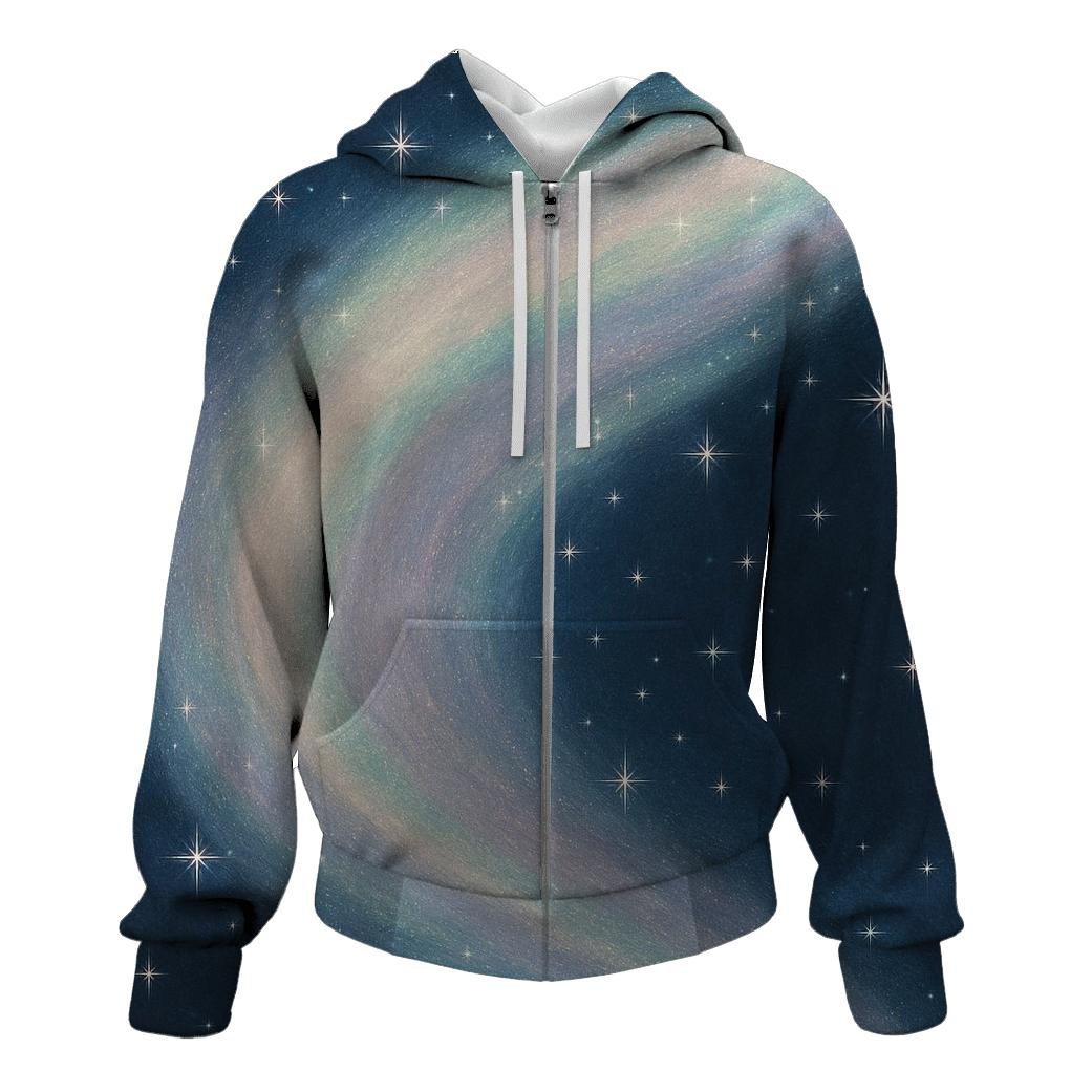 Midnight Aurora Shimmer custom hoodies