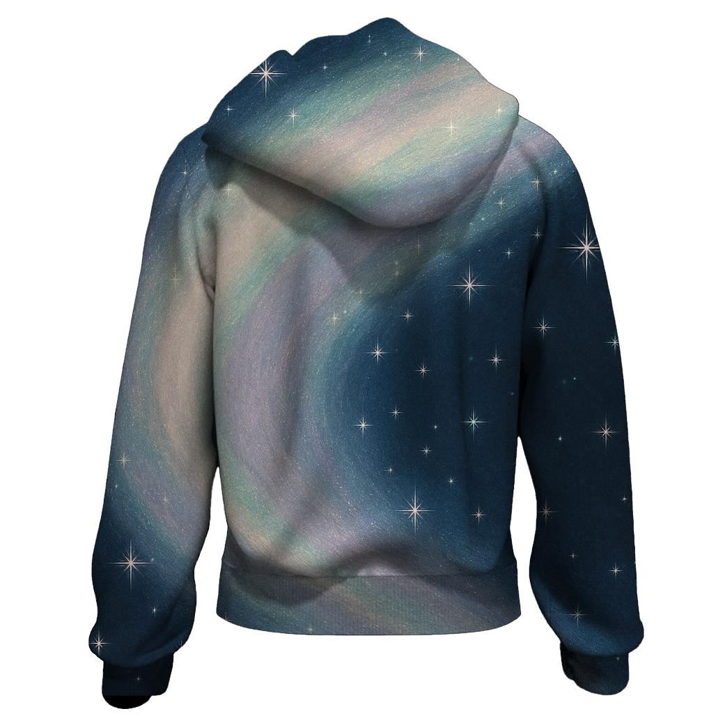 Midnight Aurora Shimmer custom hoodies