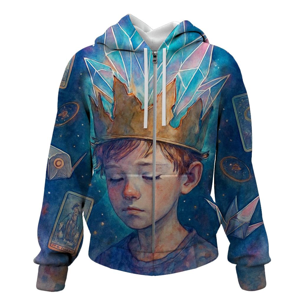 Quantum Cardboard Crown zip-up hoodies