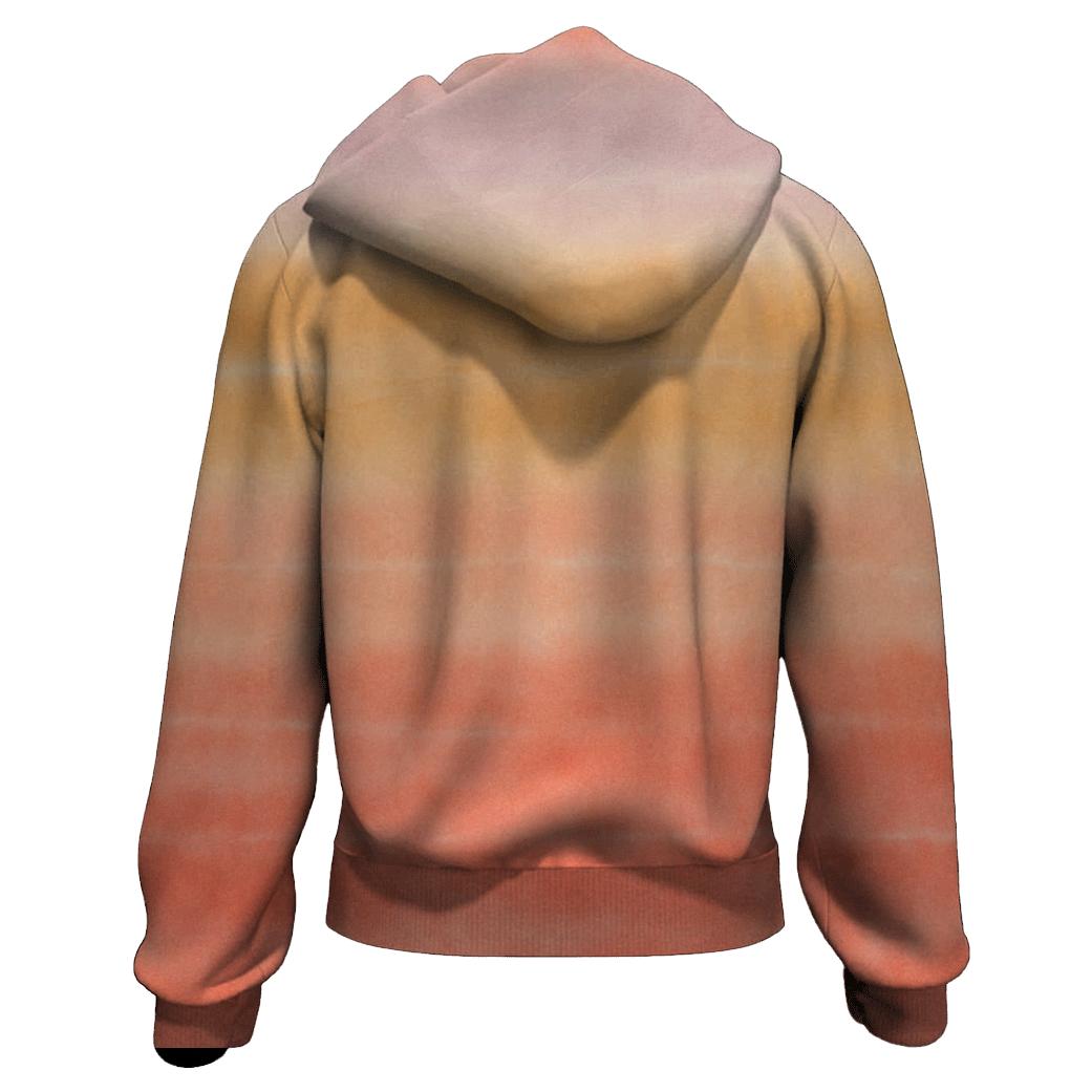 Sunset Horizon Stripe Wash hoodies fashion