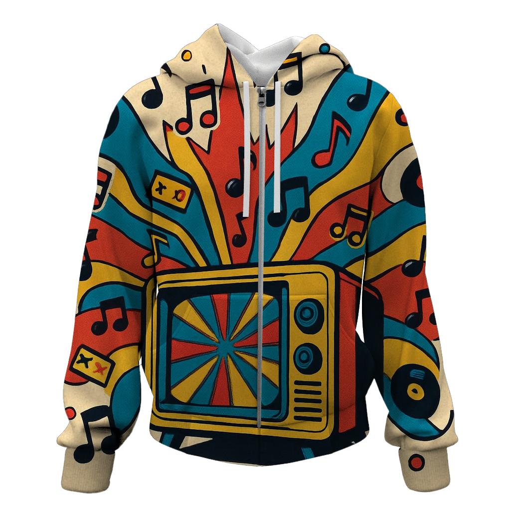 Retro TV Music Portal hoodie trends