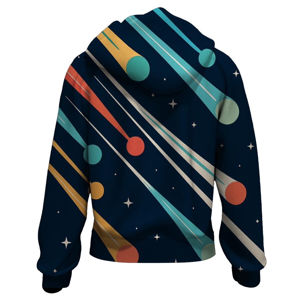 CometTrailConvergence zip-up hoodies