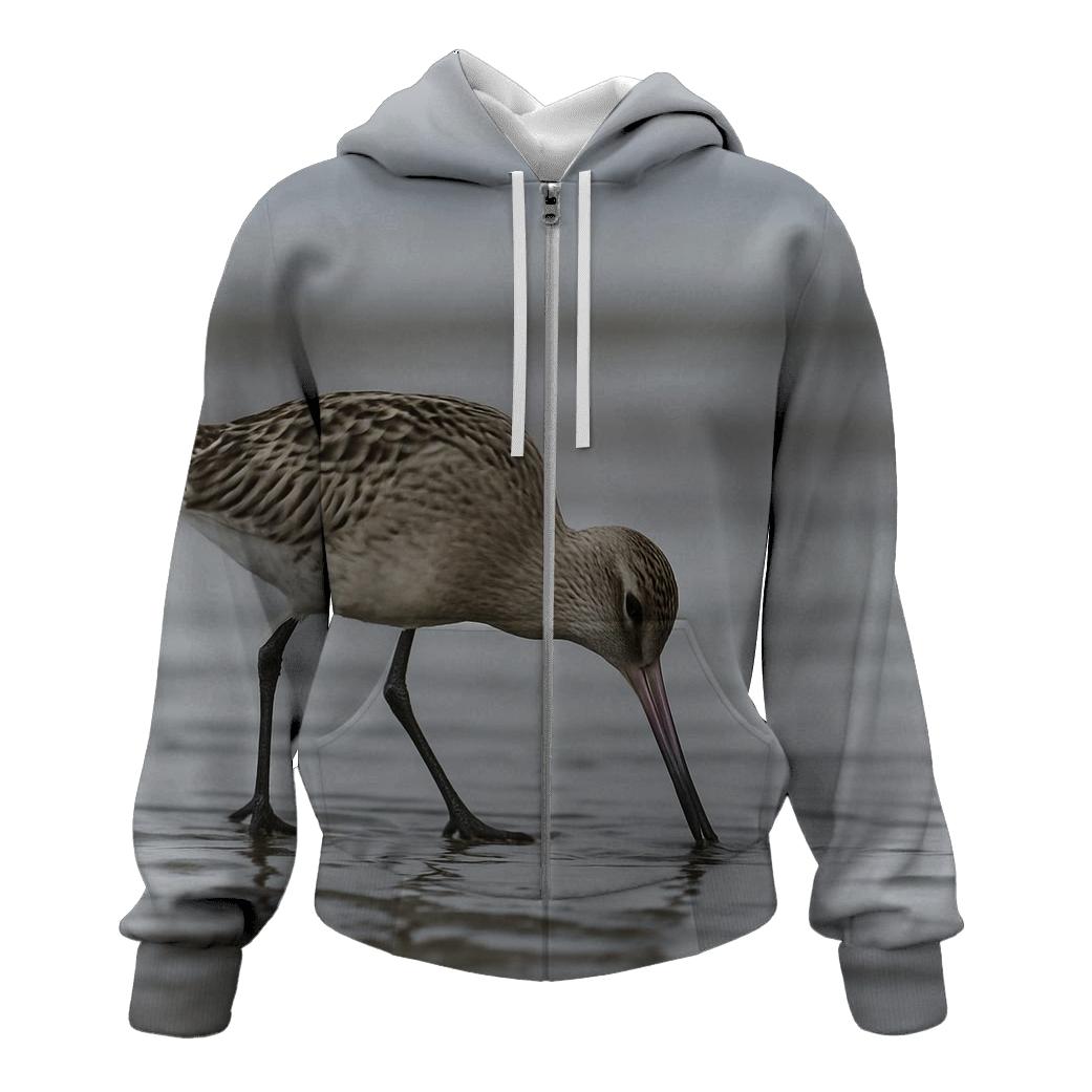Tide Channel Forager Bar Tailed Godwit premium hoodies