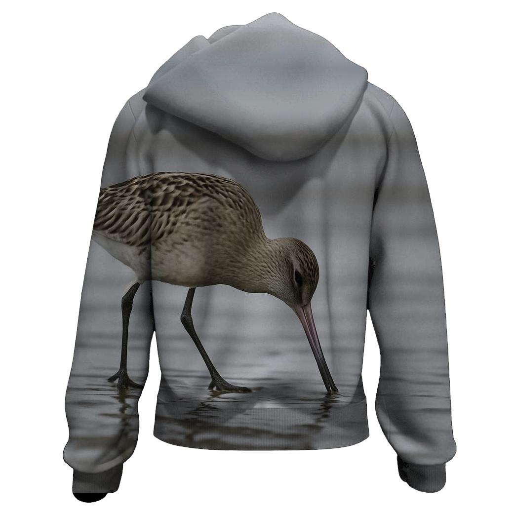 Tide Channel Forager Bar Tailed Godwit premium hoodies
