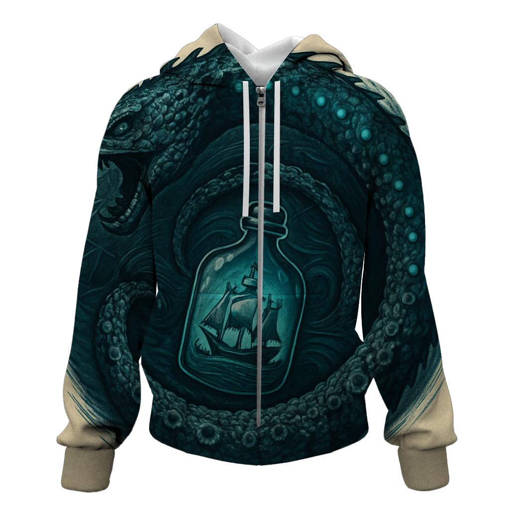 Ocean Abyss Ouroboros premium hoodies