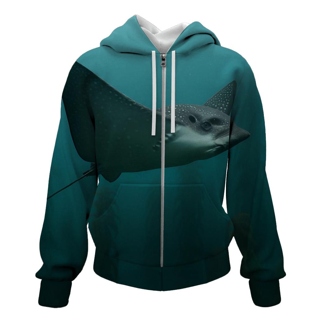 Kelp Forest Glide Spotted Eagle Ray hoodies fashion