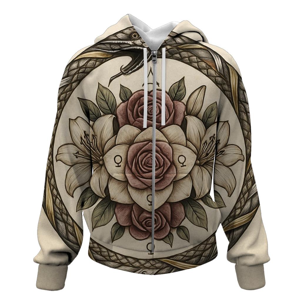 Alchemical Garden Ouroboros premium hoodies