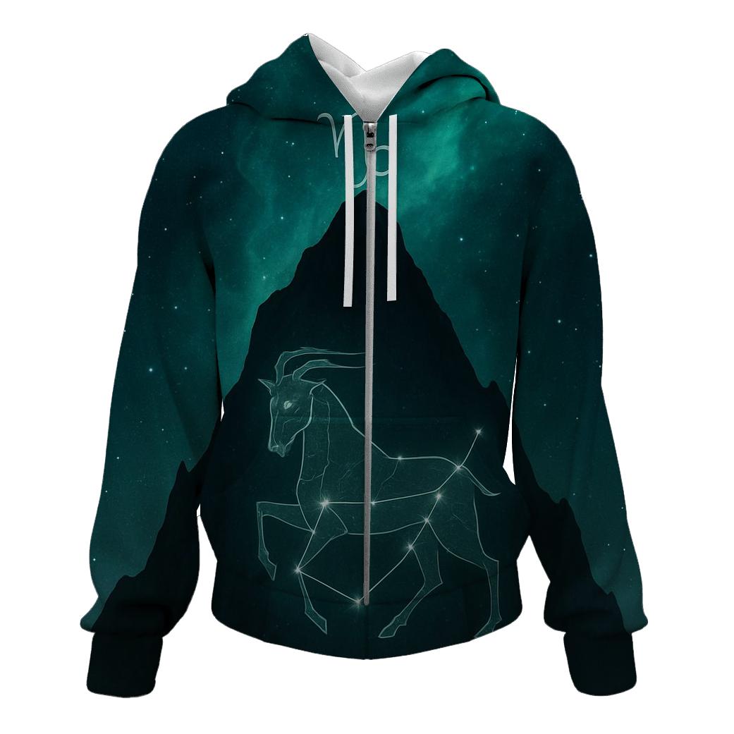 Capricorn Mountain Nebula Crest hoodie styles