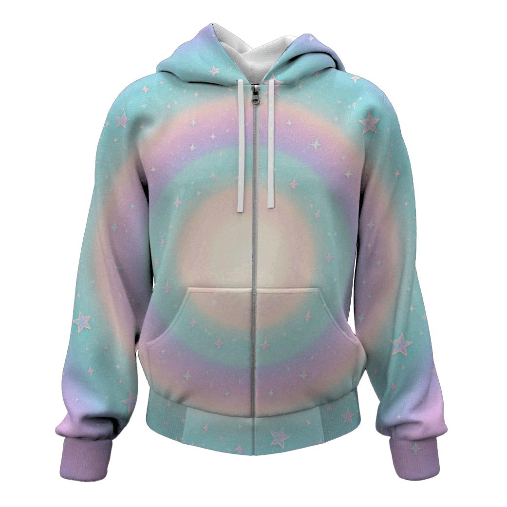 Pastel Halo Glitterstorm printed hoodies