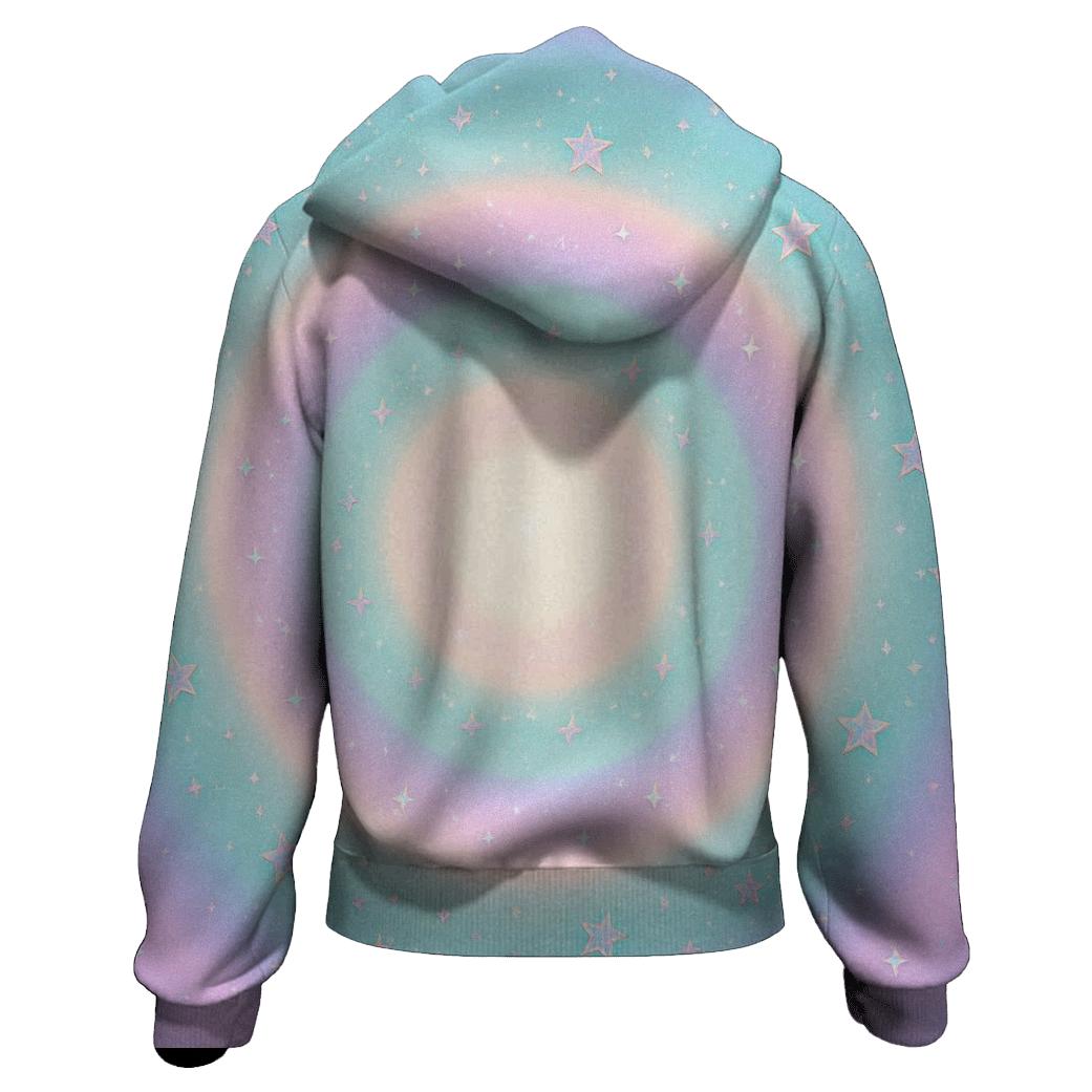 Pastel Halo Glitterstorm printed hoodies