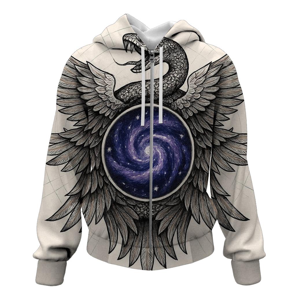 Cosmic Seraph Ouroboros designer hoodies