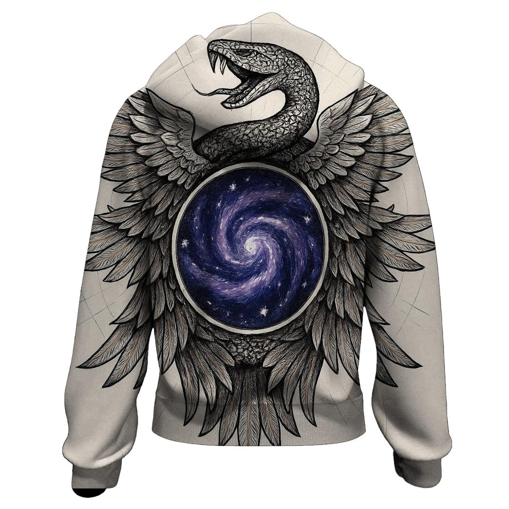Cosmic Seraph Ouroboros designer hoodies