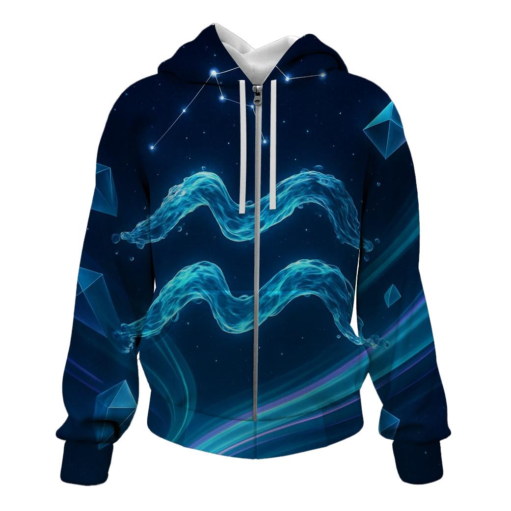 Aquarius Crystal Wave Starstream pullover hoodies