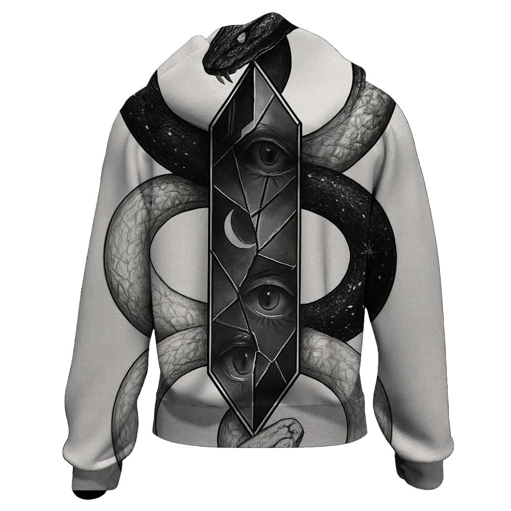 Mirror Veil Ouroboros graphic hoodies