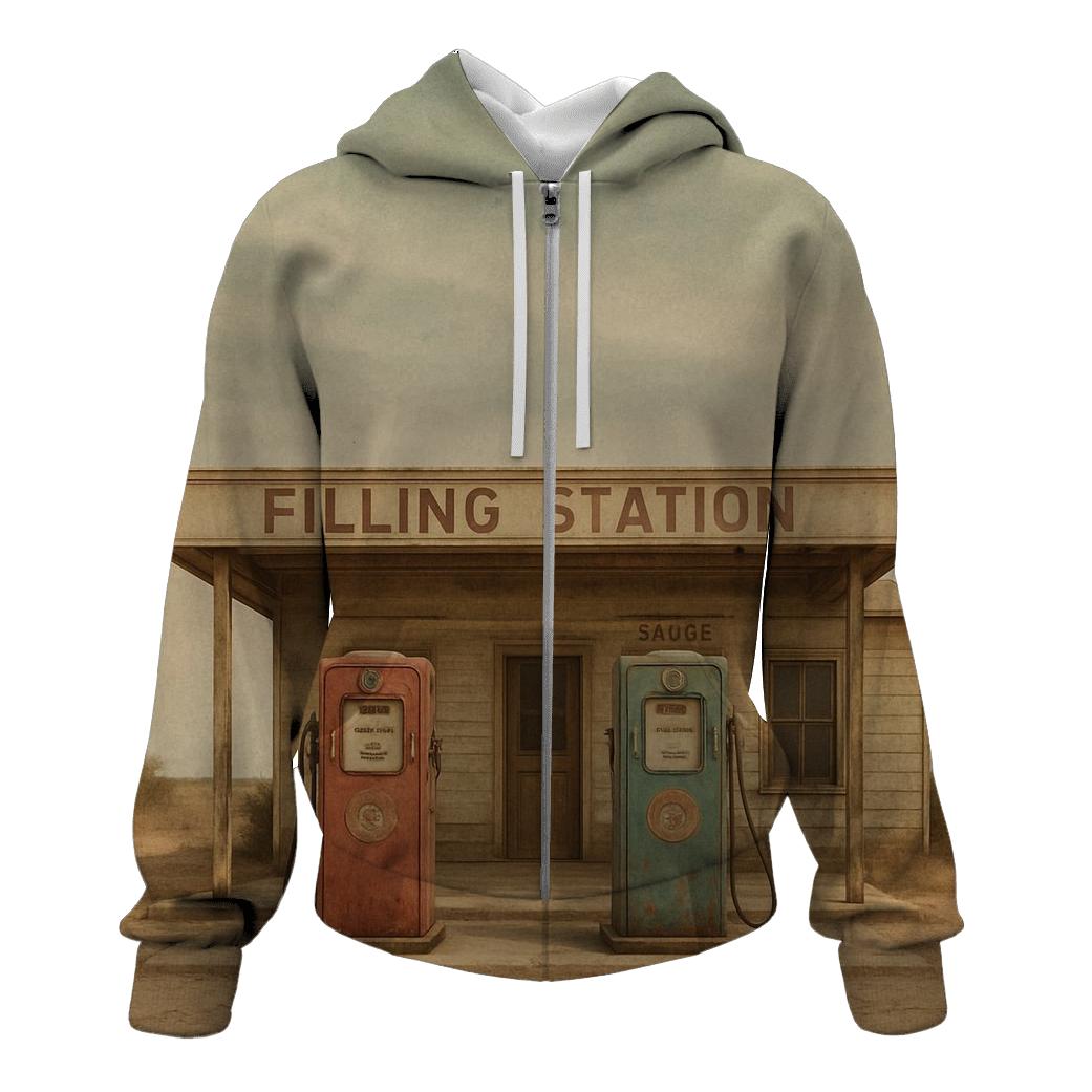Vintage Country Gas Station Stop custom hoodies