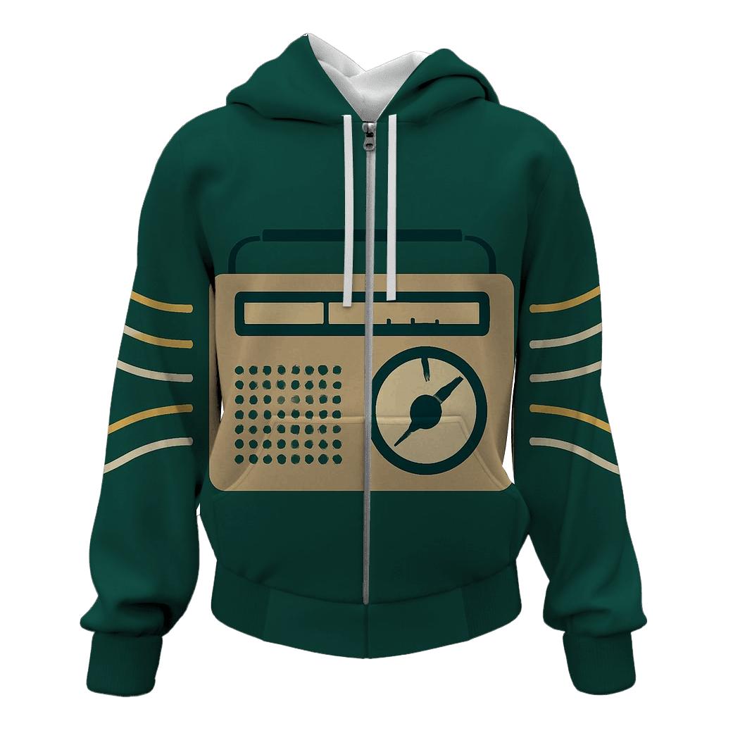 Analog Radio Wave Lines hoodie styles