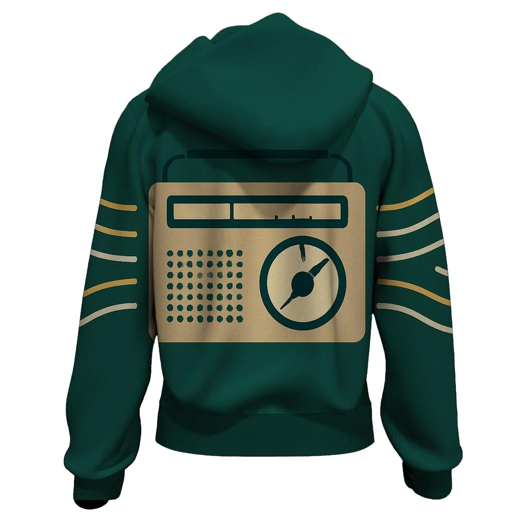 Analog Radio Wave Lines hoodie styles