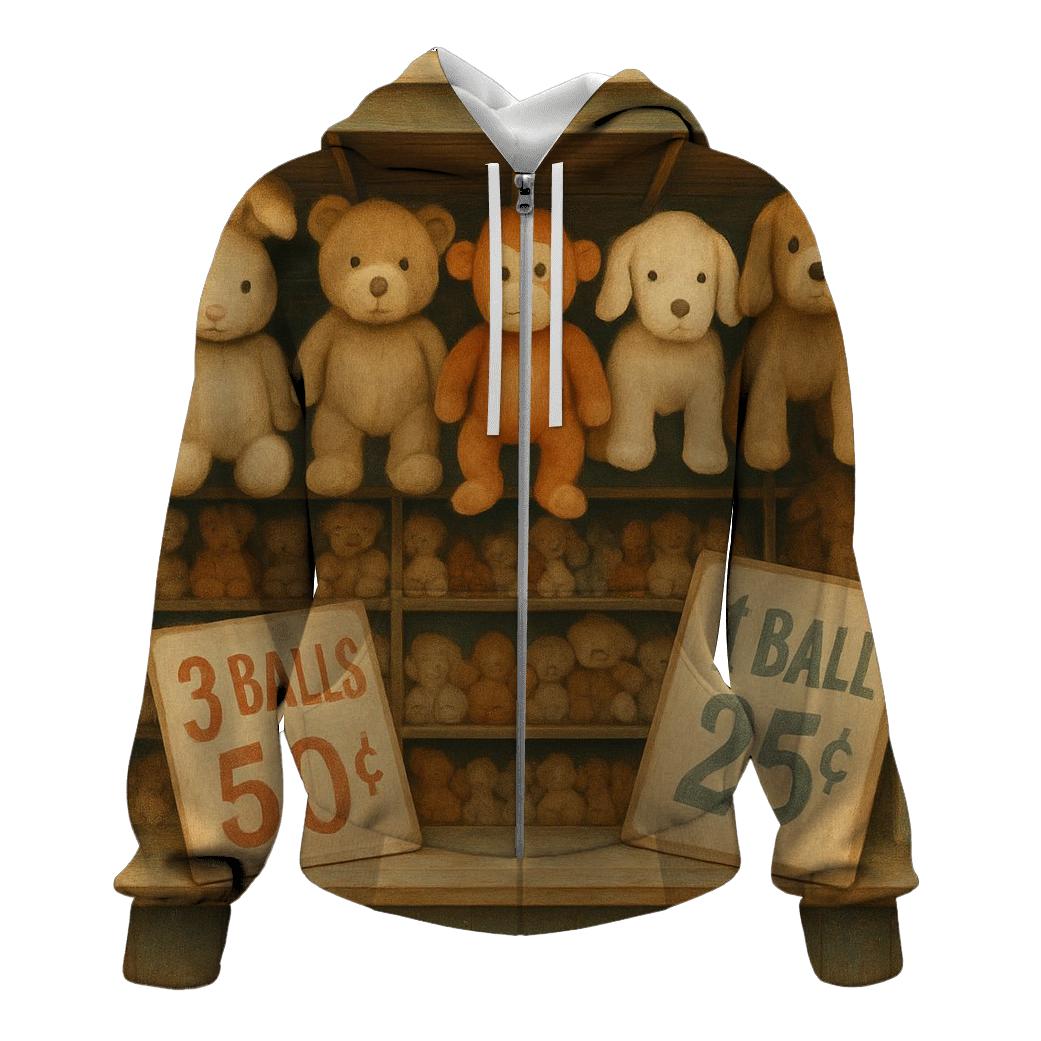 Faded County Fair Prize Booth printed hoodies