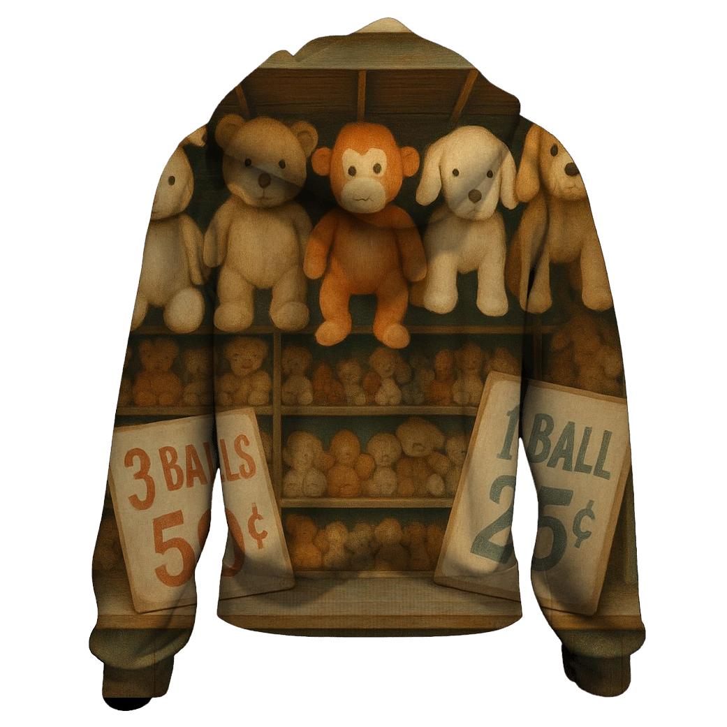 Faded County Fair Prize Booth printed hoodies