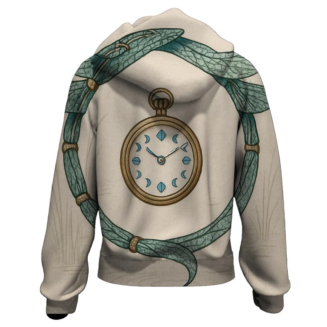 Clockwork Dragonfly Ouroboros graphic hoodies