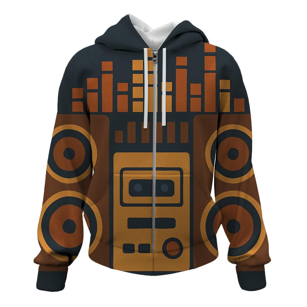 Vintage Stereo Soundscape designer hoodies
