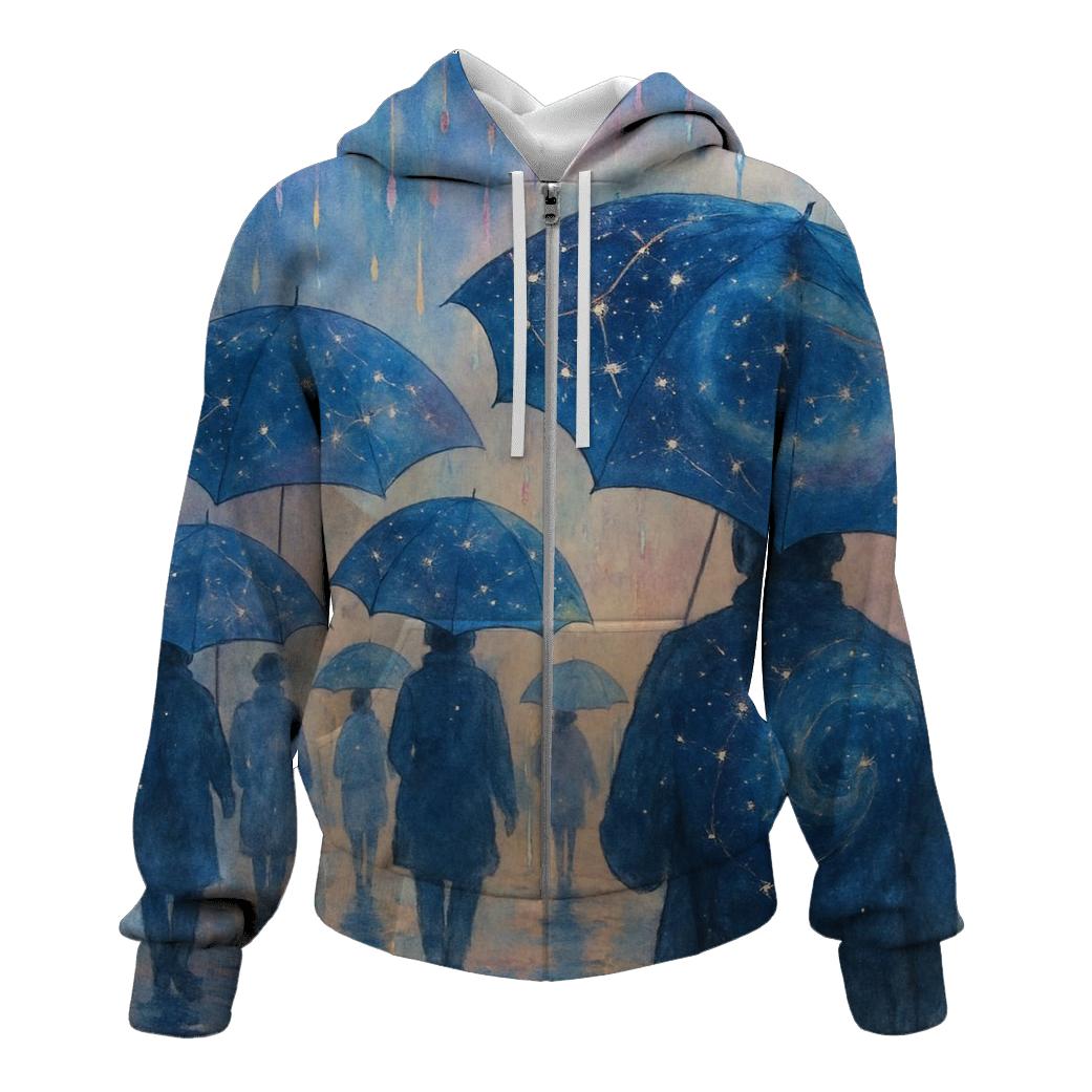 Umbrella Constellation Parade embroidered hoodies