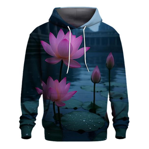 Monsoon Lotus At Temple Pond Edge graphic hoodies