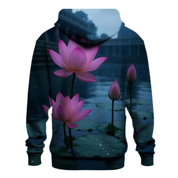 Monsoon Lotus At Temple Pond Edge graphic hoodies