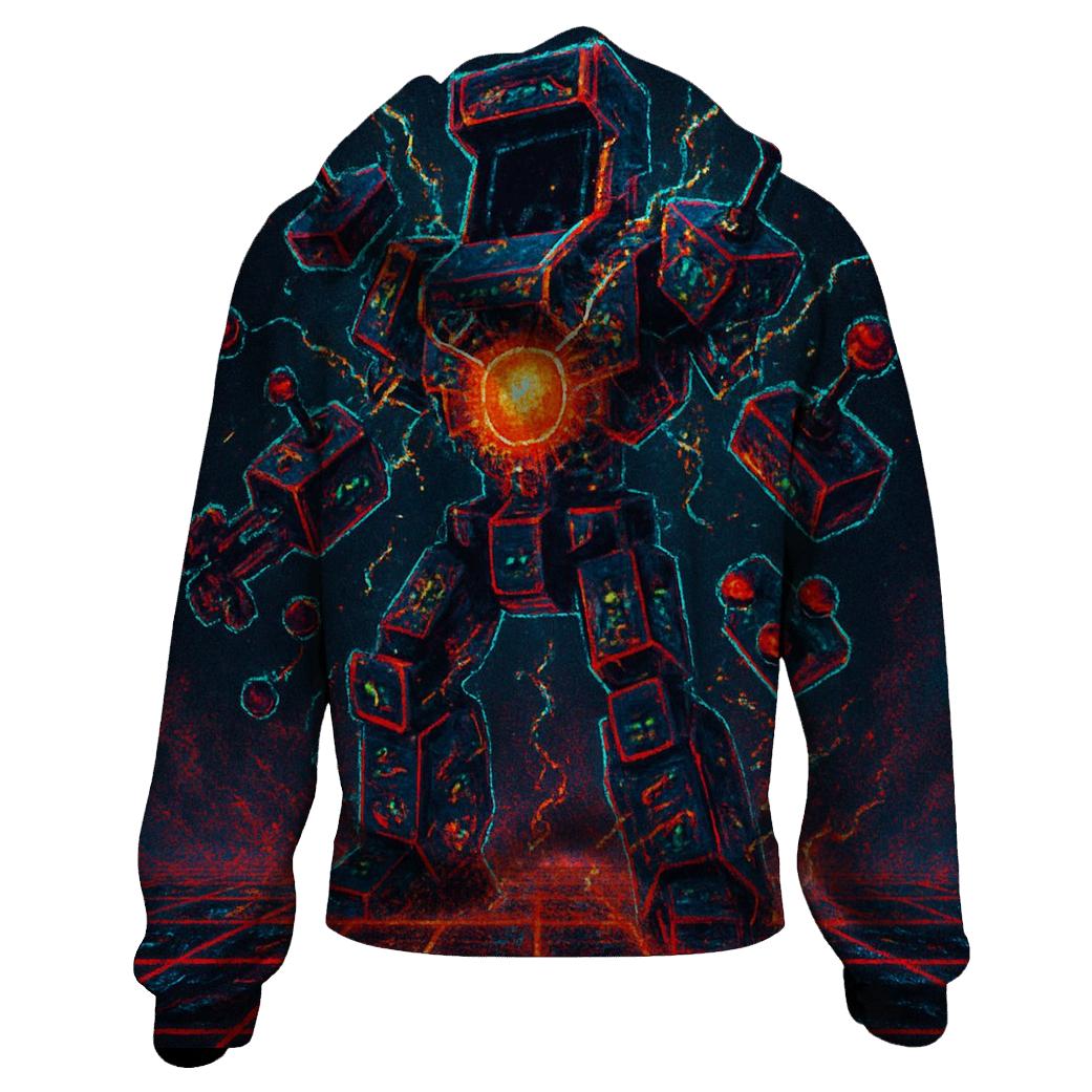 Fragmented Arcade Guardian designer hoodies