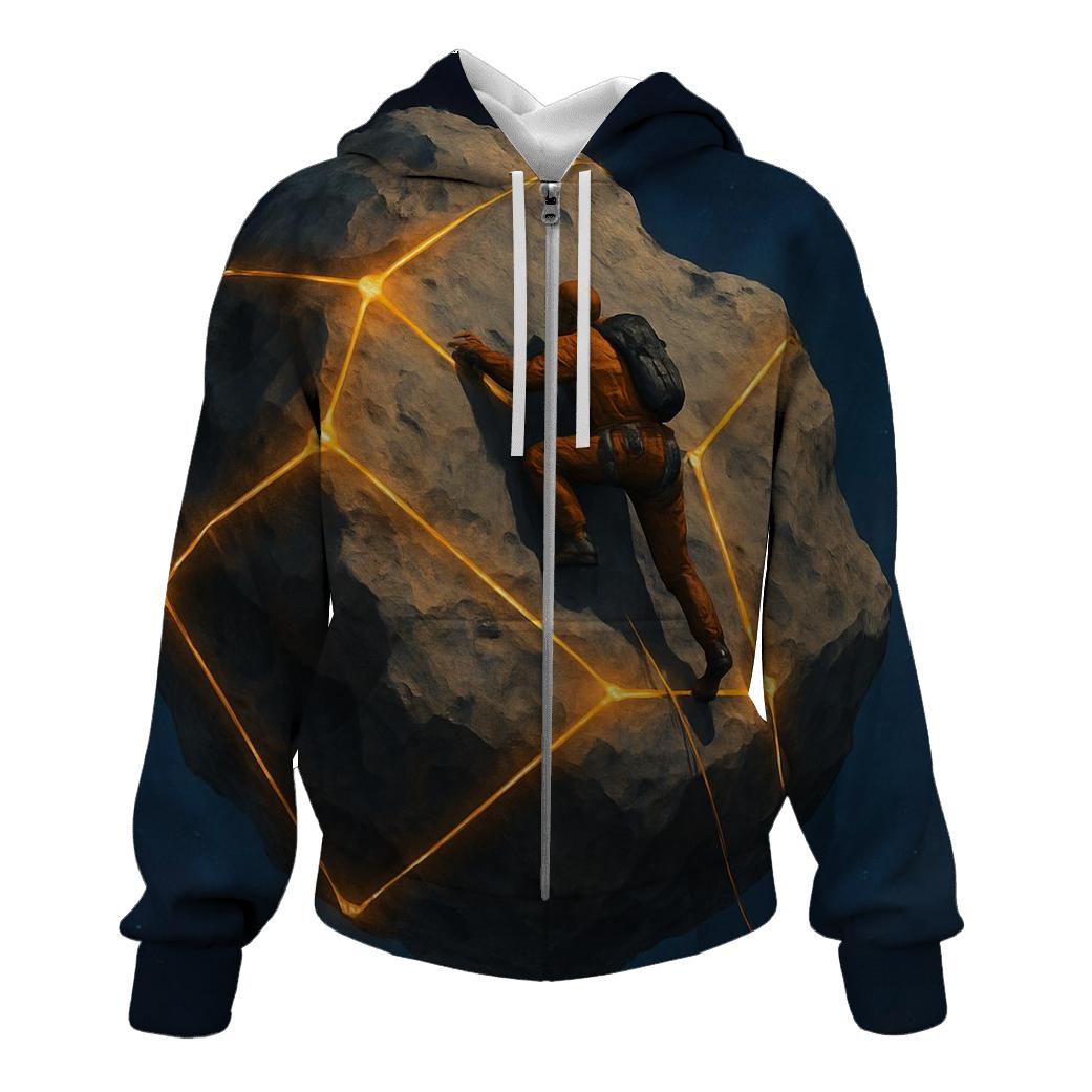 Asteroid Climbing Challenge premium hoodies