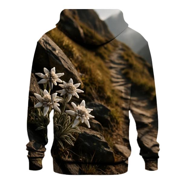 Alpine Edelweiss On Ancient Stone Path heavyweight hoodies