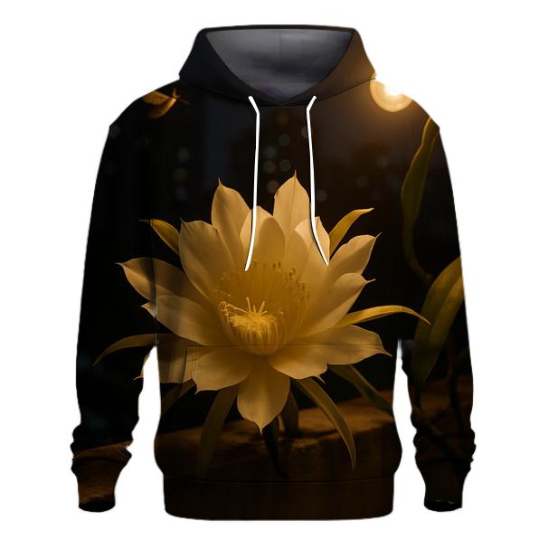 Night Blooming Cereus On Balcony Rail hoodie designs