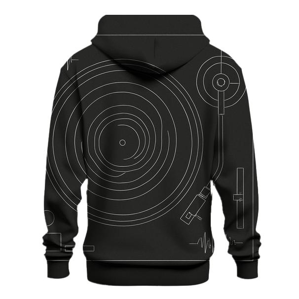 Monochrome Turntable Blueprint hoodie trends