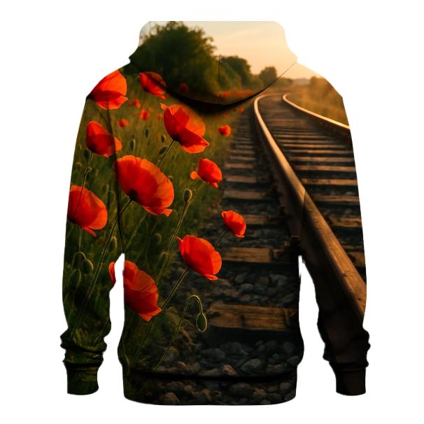 Wild Poppies Along Old Railway Embankment hoodie trends