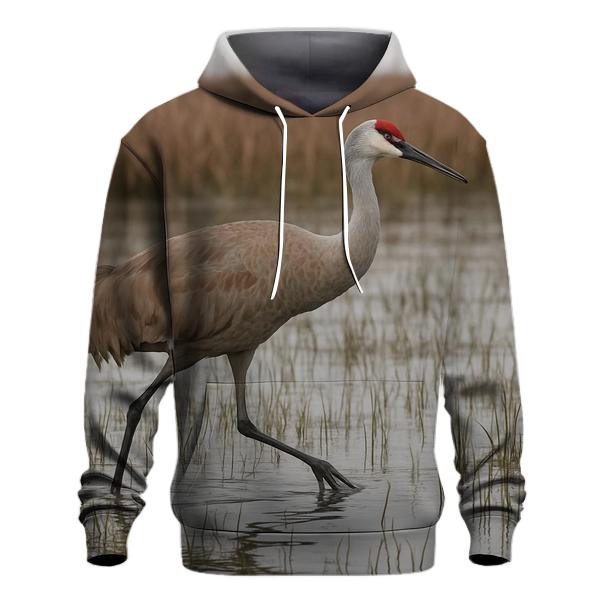 High Step Marshland Crane graphic hoodies