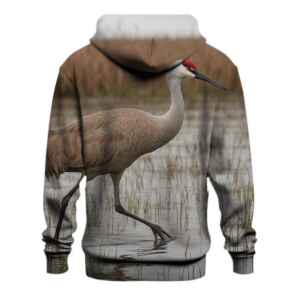 High Step Marshland Crane graphic hoodies