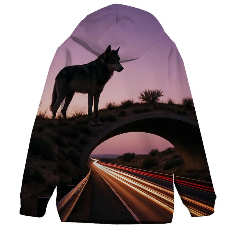 Desert Highway Overpass Wolf Crossing designer hoodies