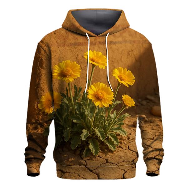 Desert Marigolds Beside Adobe Wall graphic hoodies