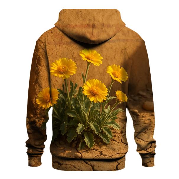 Desert Marigolds Beside Adobe Wall graphic hoodies