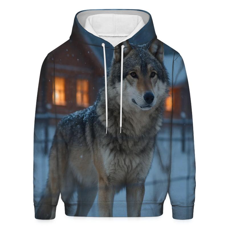 Winter Village Perimeter Wolf Watch premium hoodies