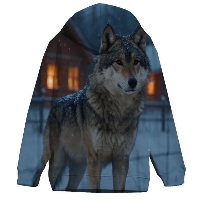 Winter Village Perimeter Wolf Watch premium hoodies