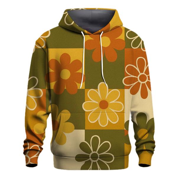 Funky Floral Checkerboard custom hoodies