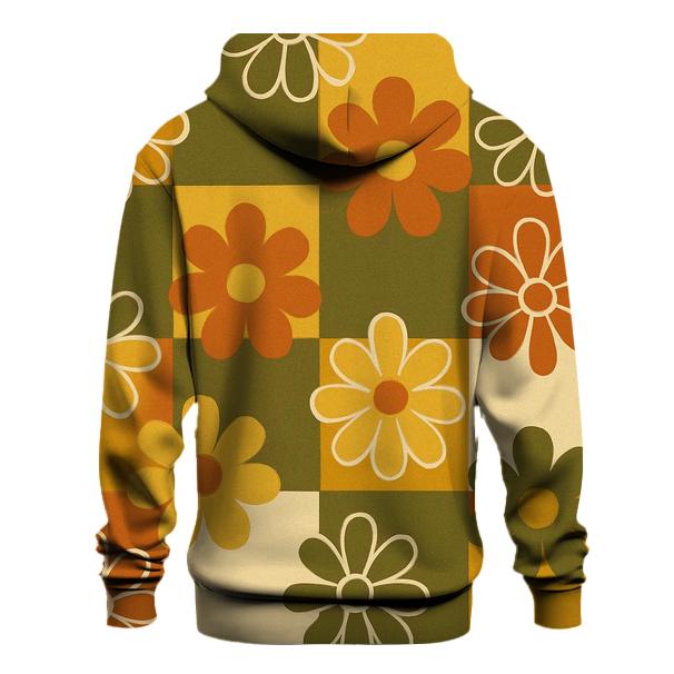 Funky Floral Checkerboard custom hoodies