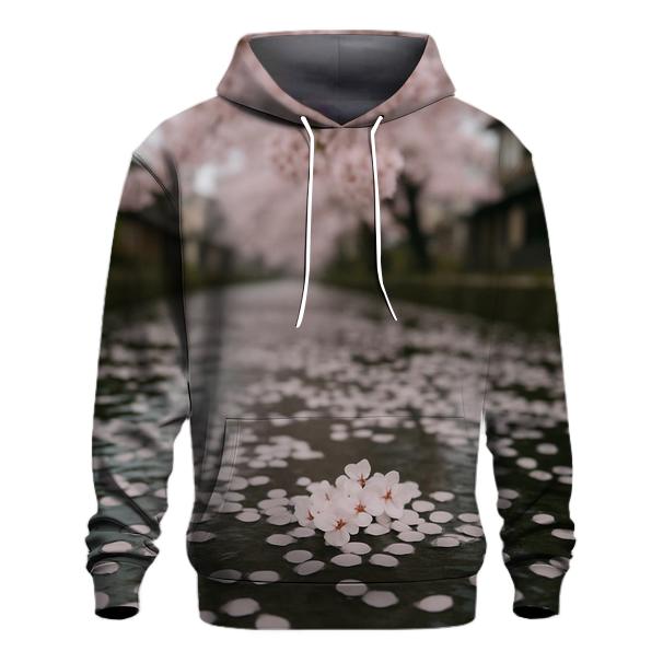 Cherry Blossoms Reflected In Canal Water hoodie designs
