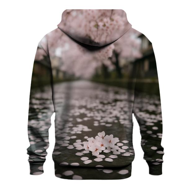 Cherry Blossoms Reflected In Canal Water hoodie designs