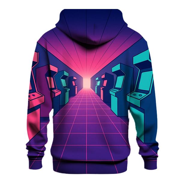 Vaporwave Arcade Corridor hoodie designs